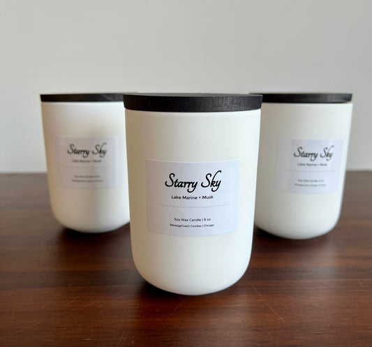 Starry Sky- 9 oz White Ceramic Tumbler